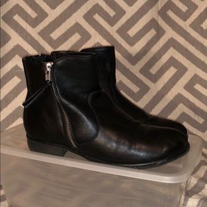 Black zip up ankle boot
